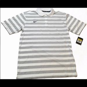 New Nike Golf Dri-Fit Stripe Polo Sz sm